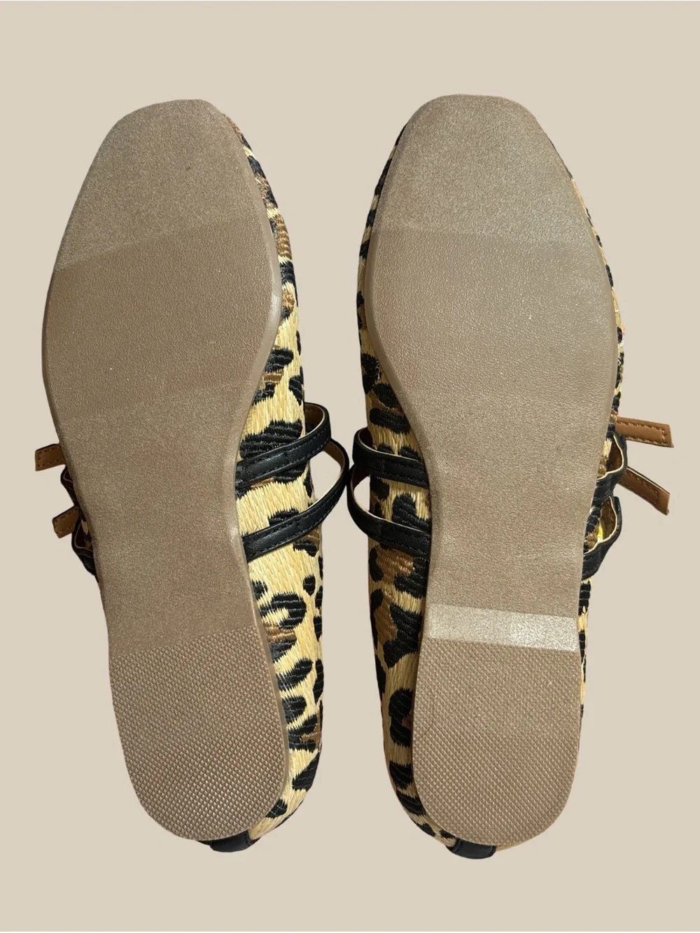 DV Dolce Vita Womens Mareesa Leopard Print Double Strap Mary Jane Flats NWOB 8.5